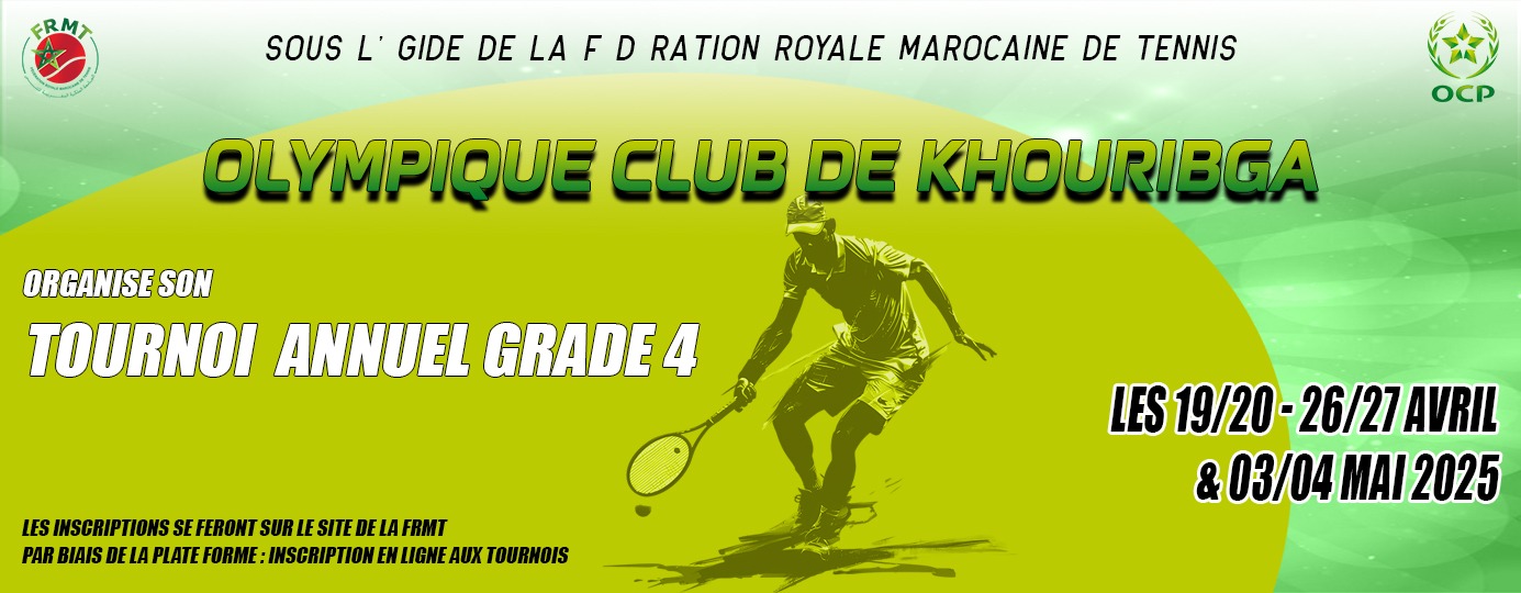 TOURNOI OCK GRADE 4 du Sam. 26 Avr. 2025 au Dim. 11 Mai 2025