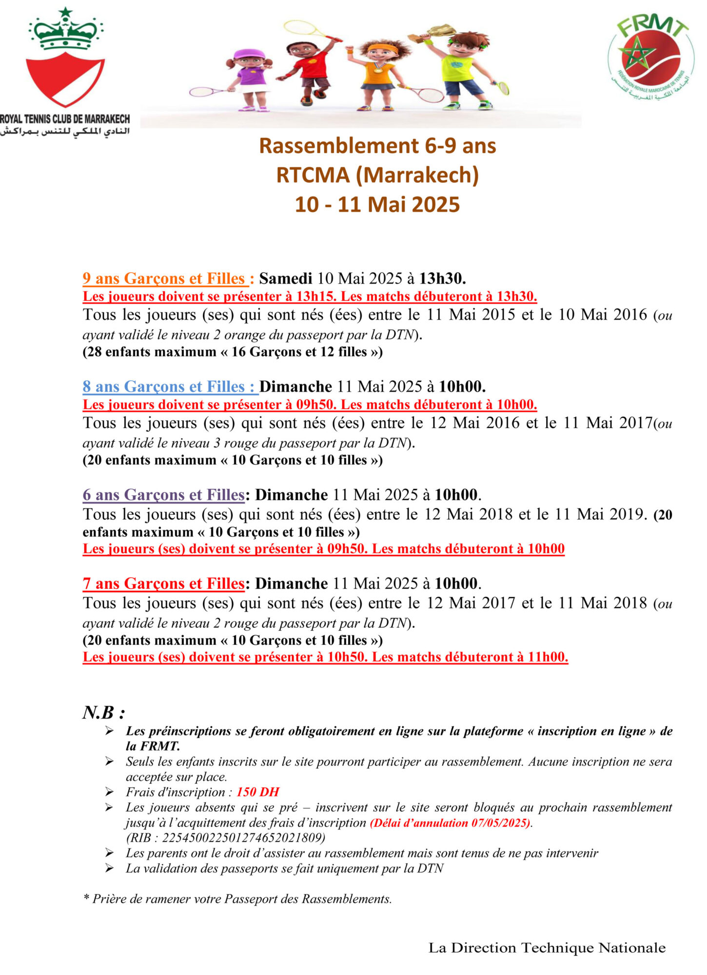 TENNIS-RASSEMBLEMENT-RTCMA