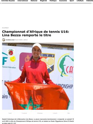 LINA BEZZA DOUBLE CHAMPIONNE AFRIQUE 2025 DES U16